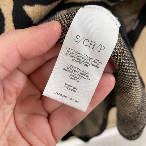 CAbi Brown Print Sweater Size Small - Picture 3 of 4